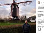 Puig cuelga una fotografía ante un molino de viento y dice que "de Bélgica a Holanda nadie te revisa el maletero"