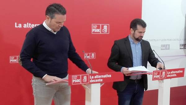 Pedro González y Luis Tudanca comparecen tras la reunión de la Ejecutiva Pedro González y Luis Tudanca comparecen tras la reunión de la Ejecutiva