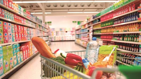 Compra, supermercado, carrito, saludable. Compra, supermercado, carrito, saludable.