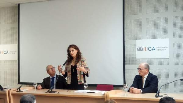 La consejera de Hacienda, María Jesús Montero, en un acto La consejera de Hacienda, María Jesús Montero, en un acto