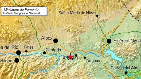 Terremoto registrado en Arboleas Terremoto registrado en Arboleas