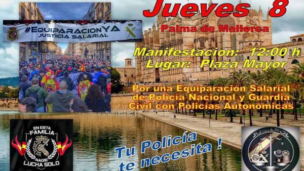 Cartel de la manifestación de Jusapol Cartel de la manifestación de Jusapol