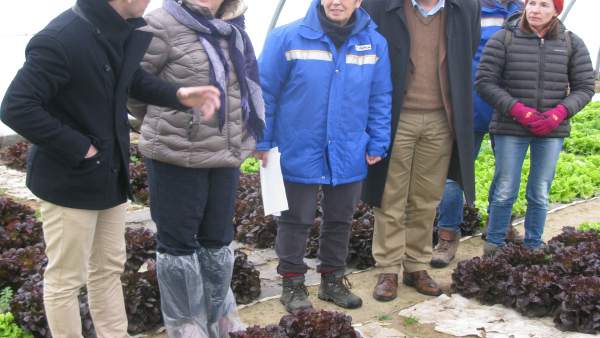 Un momento de la visita.