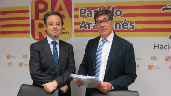 Sergio Larraga y Arturo Aliaga, del Partido Aragonés Sergio Larraga y Arturo Aliaga, del Partido Aragonés