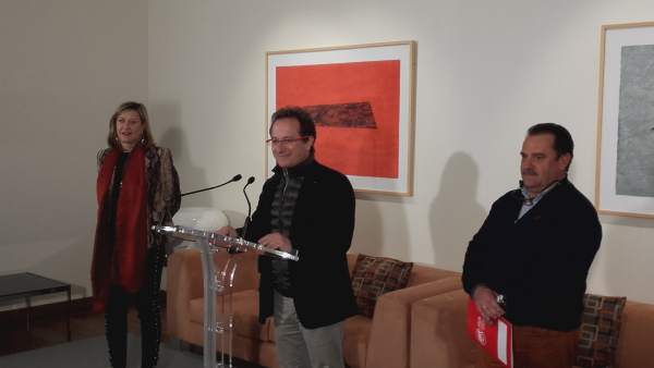 Pedro Hojas comparece junto a Pilar del Olmo Pedro Hojas comparece junto a Pilar del Olmo