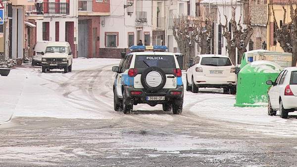 Imagen de una placa de hielo en Castellón. EFE Imagen de una placa de hielo en Castellón. EFE