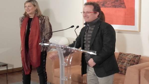 Del Olmo junto a Pedro Hojas Del Olmo junto a Pedro Hojas