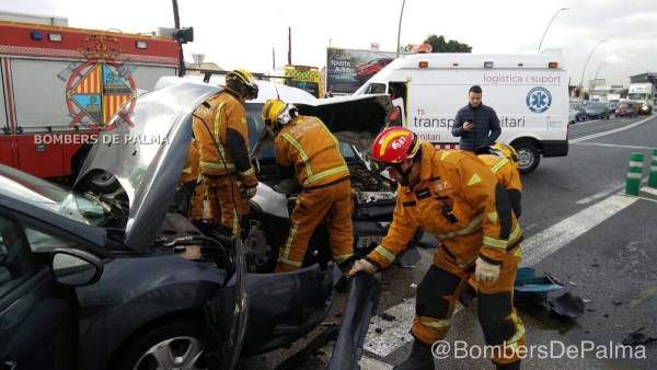Accidente de tráfico en Son Castelló Accidente de tráfico en Son Castelló