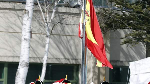 Izado de la bandera de España en la Villa Olímpica de PyeongChang 2018 Izado de la bandera de España en la Villa Olímpica de PyeongChang 2018