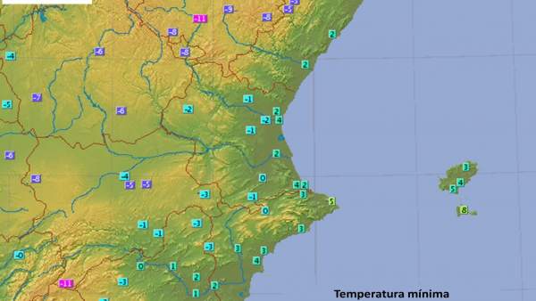 La Comunitat Valenciana registra temperatures per sota de zero durant la nit que arriben als -7,9 Cº a Ademuz La Comunitat Valenciana registra temperatures per sota de zero durant la nit que arriben als -7,9 Cº a Ademuz