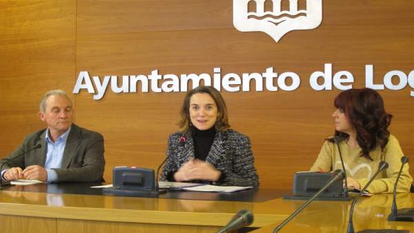 Gamarra, hoy con los alcaldes de Lardero y Villamediana Gamarra, hoy con los alcaldes de Lardero y Villamediana