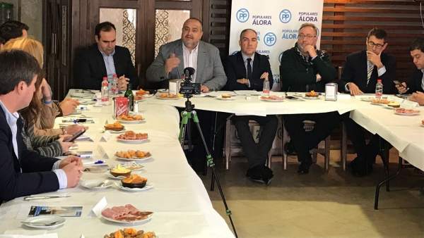 Elías Bendodo en un acto en Álora Elías Bendodo en un acto en Álora