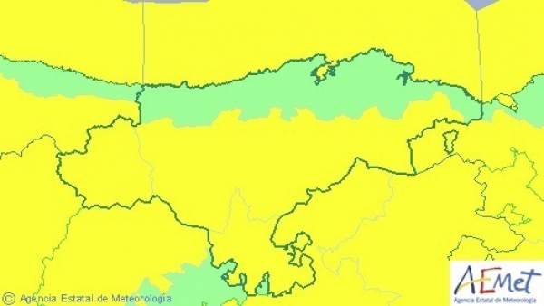Mapa de avisos para este viernes Mapa de avisos para este viernes