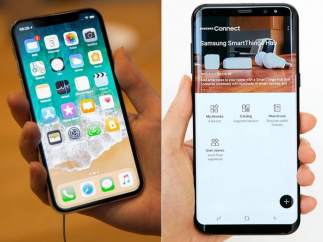 Iphone X y Galaxy S8