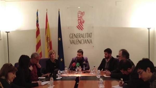 Vicent Marzà en rueda de prensa Vicent Marzà en rueda de prensa