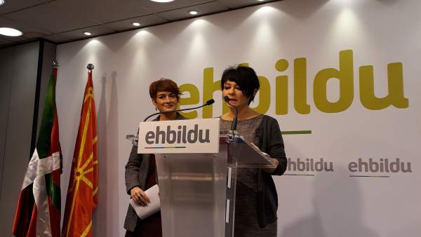 Bakartxo Ruiz y Maddalen Iriarte, portavoces de EH Bildu. Bakartxo Ruiz y Maddalen Iriarte, portavoces de EH Bildu.