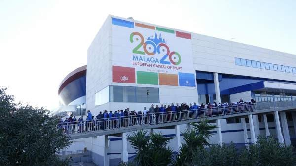 Lona málaga capital europea del deporte 2020 palacio martín carpena Lona málaga capital europea del deporte 2020 palacio martín carpena