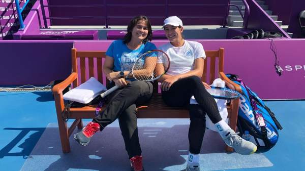 Garbiñe Muguruza y Conchita Martínez Garbiñe Muguruza y Conchita Martínez