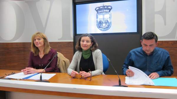 Los concejales Marisa Ponga, Mercedes González y Fernando Villacampa Los concejales Marisa Ponga, Mercedes González y Fernando Villacampa