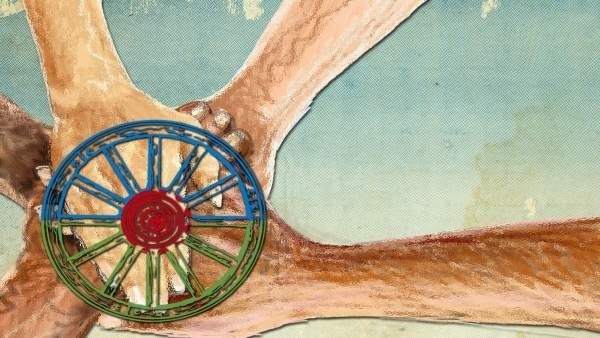 La rueda que simboliza al pueblo gitano La rueda que simboliza al pueblo gitano