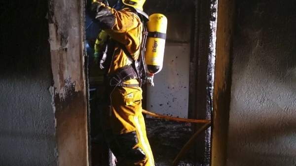 Bombero de Palma, incendio en vivienda Bombero de Palma, incendio en vivienda