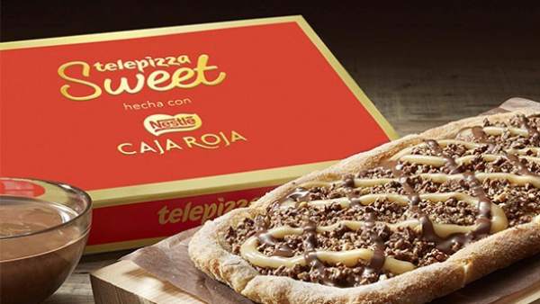 Pizza de chocolate de Telepizza Pizza de chocolate de Telepizza