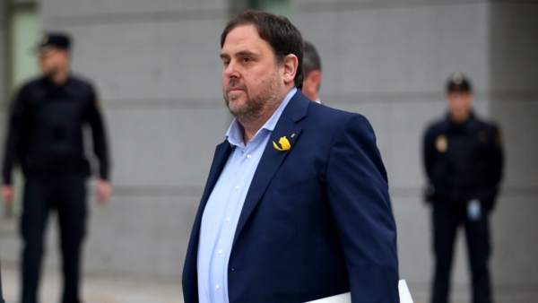 Junqueras llega a la Audiencia Nacional para declarar por rebelión Junqueras llega a la Audiencia Nacional para declarar por rebelión