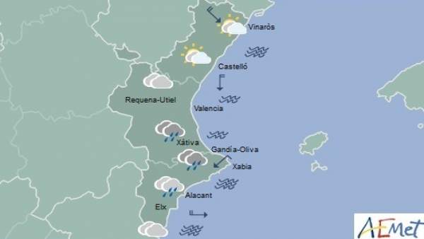 Les pluges tornen aquest dilluns a la Comunitat Valenciana acompanyades d'un descens de temperatures Les pluges tornen aquest dilluns a la Comunitat Valenciana acompanyades d'un descens de temperatures