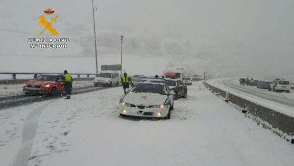 Nieve en A67 Montabliz Nieve en A67 Montabliz