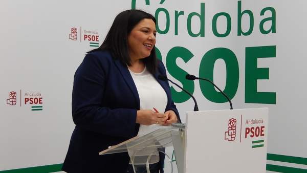 Dolores Amo en la sede del PSOE cordobés Dolores Amo en la sede del PSOE cordobés