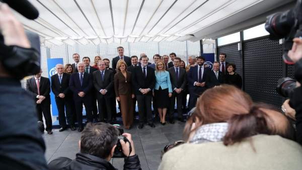 Rajoy se reúne con los presidentes regionales del PP en Génova Rajoy se reúne con los presidentes regionales del PP en Génova