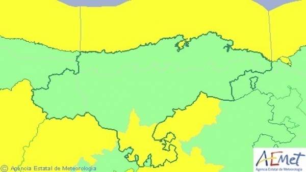 Mapa de avisos para este martes Mapa de avisos para este martes