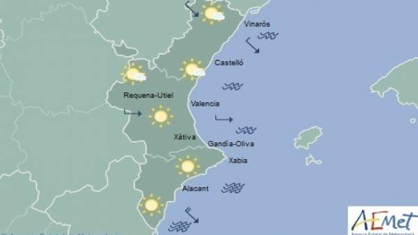 Les pluges deixen pas a cels poc nuvolosos i temperatures màximes en ascens aquest dimarts a la Comunitat Valenciana Les pluges deixen pas a cels poc nuvolosos i temperatures màximes en ascens aquest dimarts a la Comunitat Valenciana