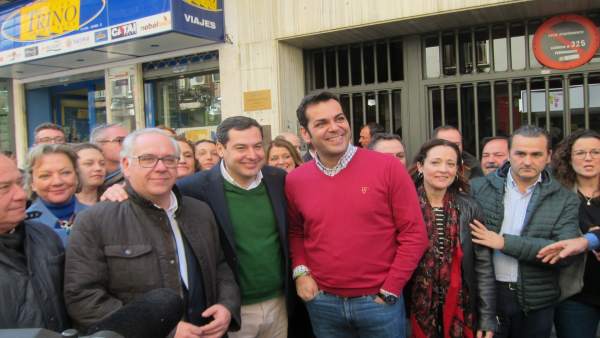 Juanma Moreno en su visita a Jaén Juanma Moreno en su visita a Jaén