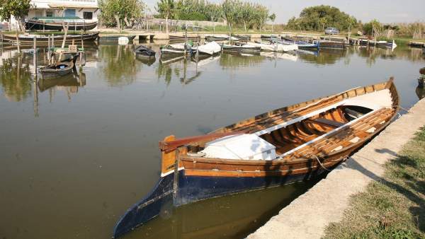 Barca en l'Albufera Barca en l'Albufera