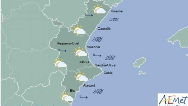 Cels nuvolosos i temperatures de fins a 20ºC aquest dimecres a la Comunitat Valenciana Cels nuvolosos i temperatures de fins a 20ºC aquest dimecres a la Comunitat Valenciana