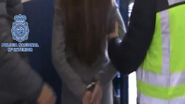 Captura del video de la Policía con la detención de Maje Captura del video de la Policía con la detención de Maje