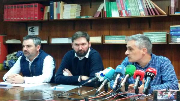Izquierdo, Fernández y Ruano, en la rueda de prensa Izquierdo, Fernández y Ruano, en la rueda de prensa