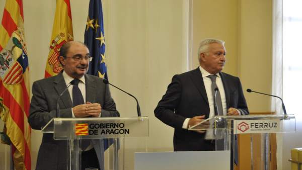 Javier Lambán y el presidente de Grupo Ferruz, José Luis Ferruz Pérez. Javier Lambán y el presidente de Grupo Ferruz, José Luis Ferruz Pérez.