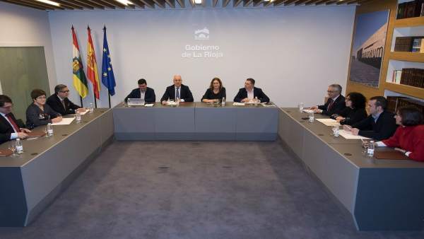 Reunión alcaldes cabecera de comarca con Ceniceros Reunión alcaldes cabecera de comarca con Ceniceros
