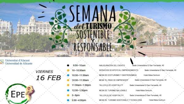 Tríptico de la I Semana del Turismo Sostenible y Responsable Tríptico de la I Semana del Turismo Sostenible y Responsable