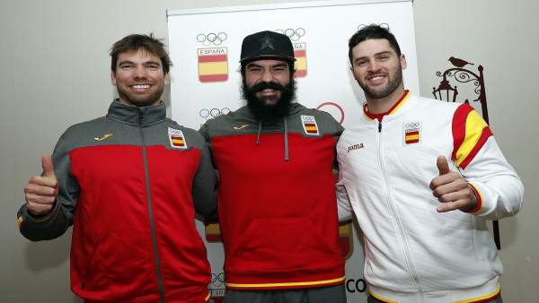 Lucas Eguibar, Regino Hernández y Laro Herrero, snowboarders en PyeongChang Lucas Eguibar, Regino Hernández y Laro Herrero, snowboarders en PyeongChang