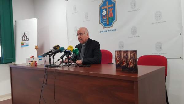 El obispo de Huelva, José Vilaplana. El obispo de Huelva, José Vilaplana.