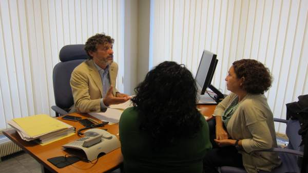 Matías Rodríguez Feito y trabajadoras del ERA Matías Rodríguez Feito y trabajadoras del ERA