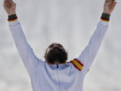 Regino Hernández celebra su bronce en PyeongChang 2018