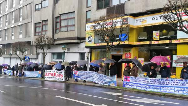 Manifestación de Long Hope reivindicando sus pensiones en Noruega Manifestación de Long Hope reivindicando sus pensiones en Noruega