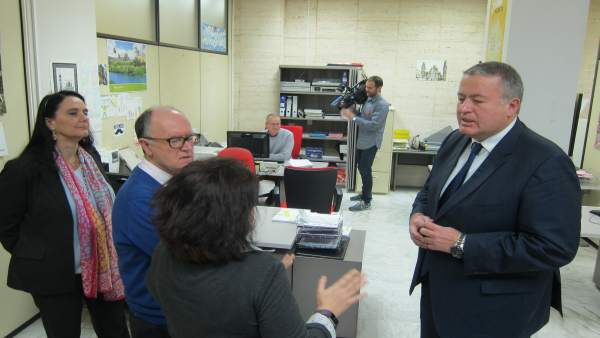 Francisco Bernabé, durante su visita al FOGASA Francisco Bernabé, durante su visita al FOGASA