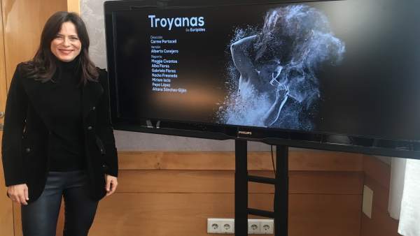 Valladolid.- Aitana Sánchez-Gijón, durante la presentación de 'Troyanas' Valladolid.- Aitana Sánchez-Gijón, durante la presentación de 'Troyanas'