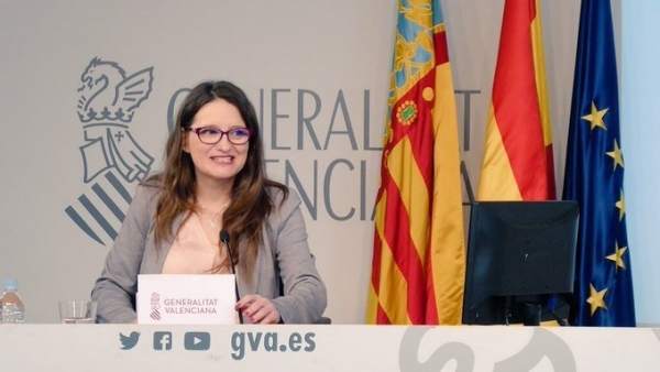 Mónica Oltra en rueda de prensa tras el pleno del Consell Mónica Oltra en rueda de prensa tras el pleno del Consell