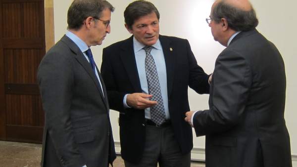 Los presidentes Alberto Núñez Feijóo, Javier Fernández y Juan Vicente Herrera Los presidentes Alberto Núñez Feijóo, Javier Fernández y Juan Vicente Herrera